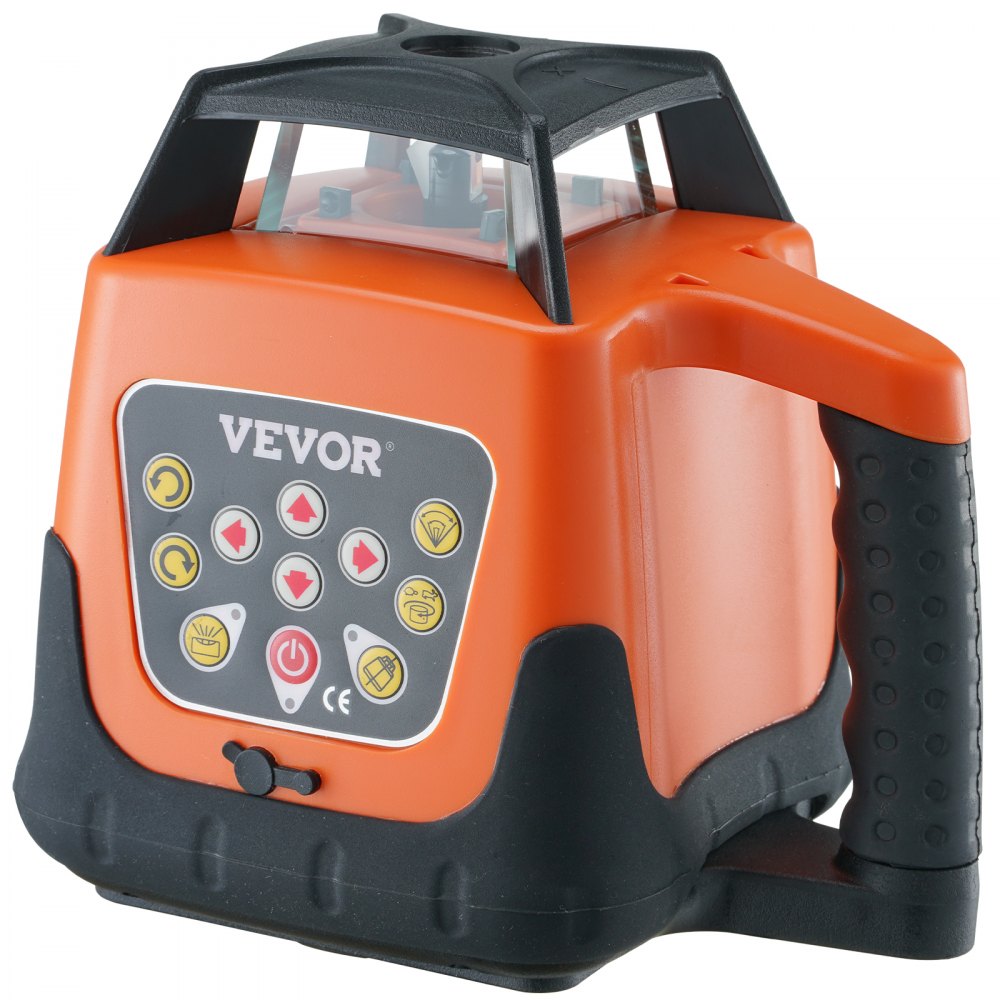 VEVOR Laser Level, 1650ft, 360 Degree Self Leveling Red Cross Line Laser, 5 Rotation Speeds & 4 Scanning Angles Adjustment, IP66 Waterproof Remote Control Manual Self-leveling Mode, Battery Included