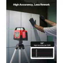 VEVOR Rotary Laser Level Kit, 2000ft 360-Degree Self Leveling Green Horizontal Laser Transit,with Tripod,Receiver,Remote Control, Scale, Toolcase, IP66 Rating Waterproof, 0.80in/100ft for Construction