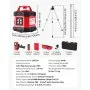 Kit de nivel láser giratorio VEVOR, 300 m, autonivelante de 360 grados, láser horizontal rojo, con trípode, receptor, control remoto, báscula y maletín de herramientas, resistente al agua IP54, precisión de 30 m para construcción.