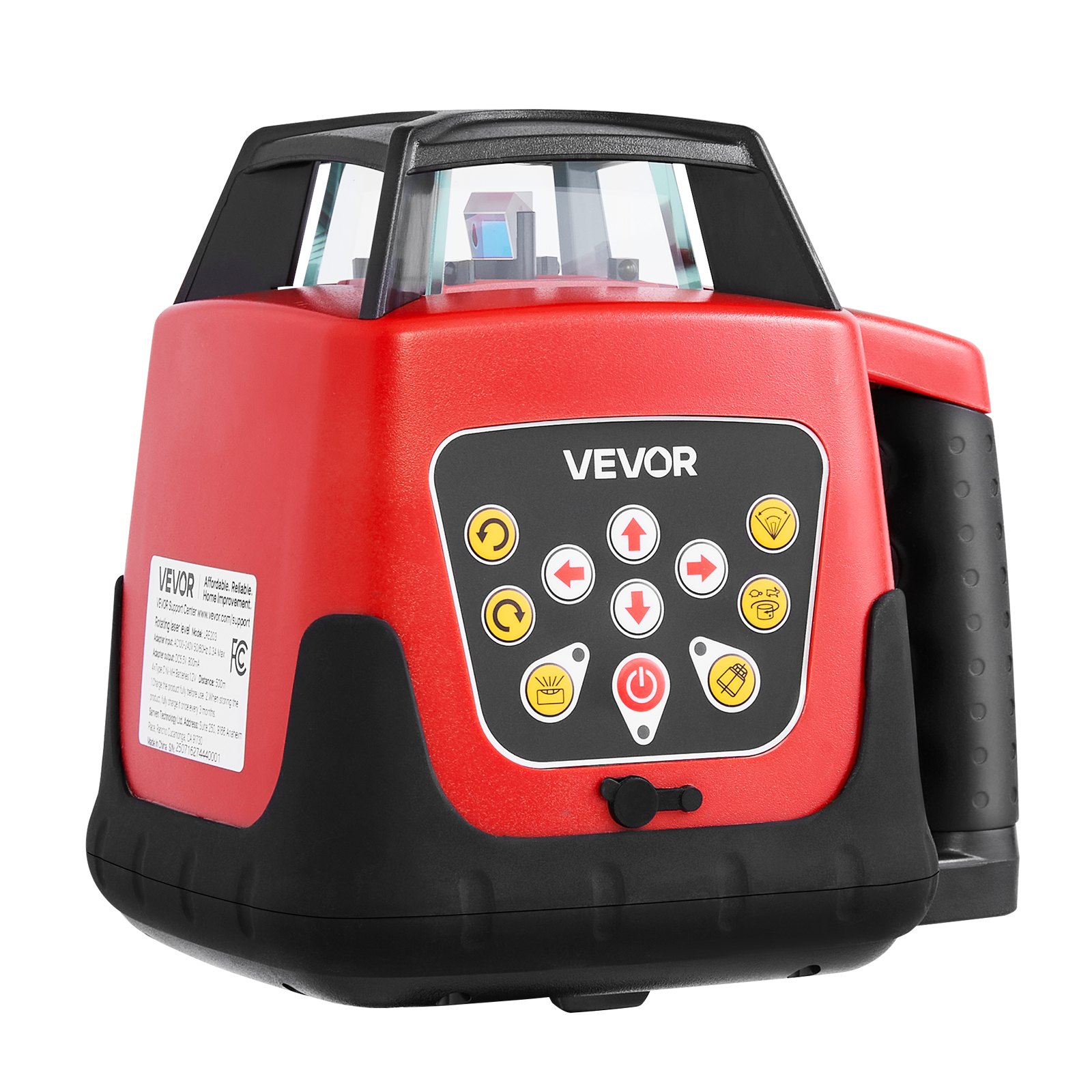 VEVOR Rotary Laser Level Kit, 1650ft 360-Degree Self Leveling Red Horizontal Laser Transit,with Tripod,Receiver,Remote Control, Scale,Toolcase, IP66 Waterproof, 0.80in/100ft Precision for Construction