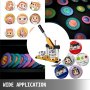 44mm(1.75'') Button Badge Maker Press Machine 100Pcs Rope Ties Buttons Rotate