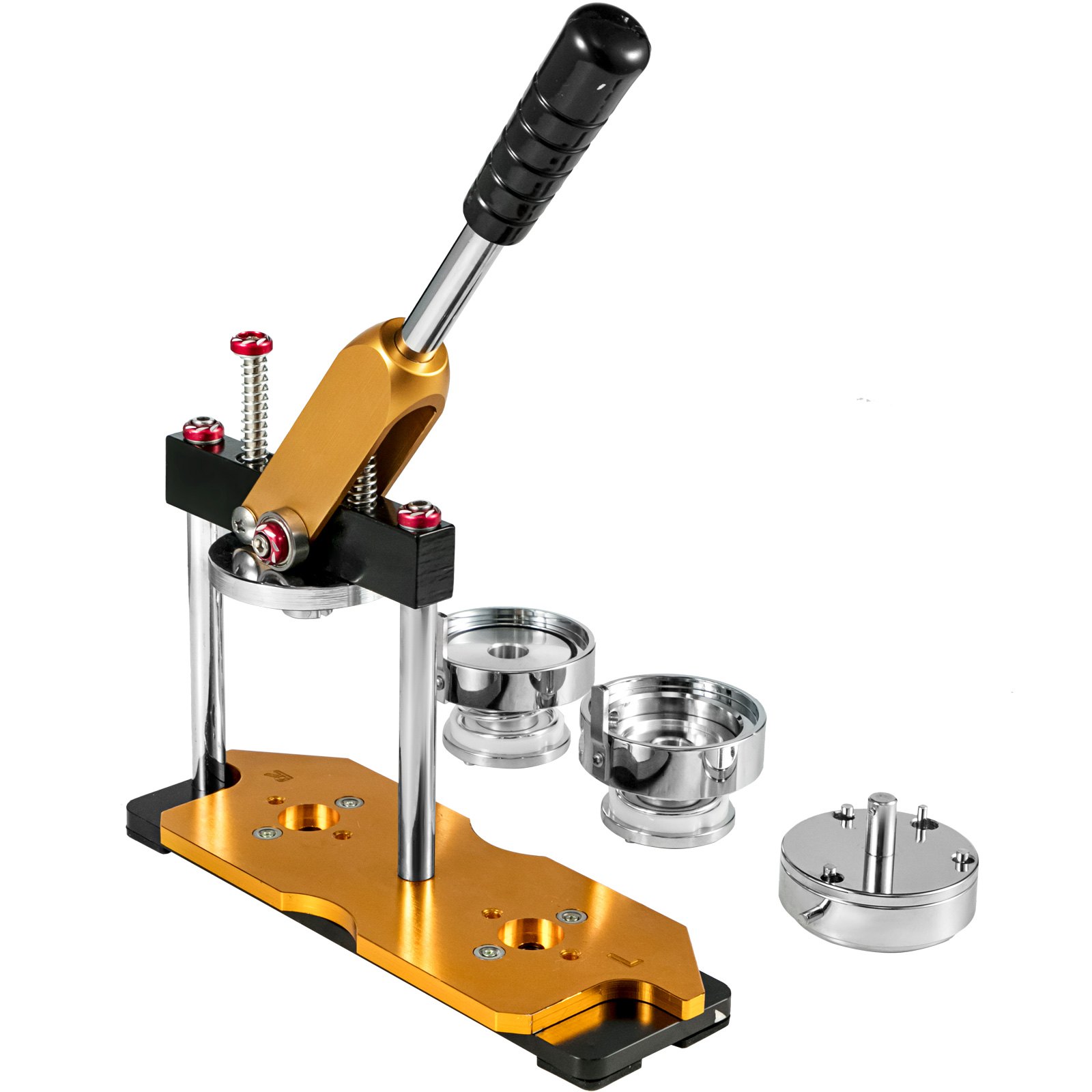 44mm(1.75'') Button Badge Maker Press Machine 100Pcs Rope Ties Buttons Rotate