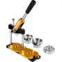 VEVOR button maker 75mm in gold with accessories and black handle