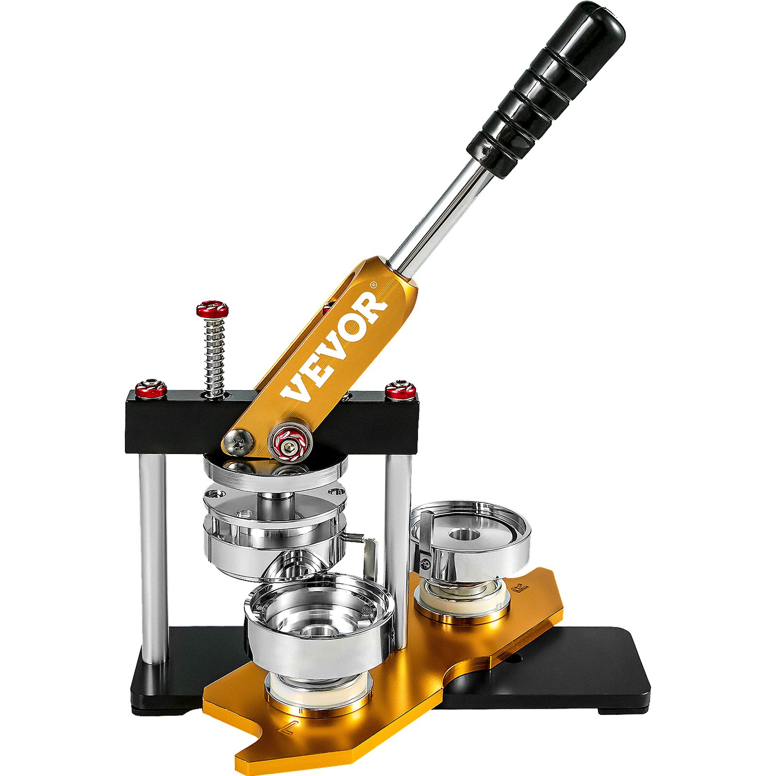 VEVOR button maker 75mm with sturdy base and ergonomic handle for crafting buttons.