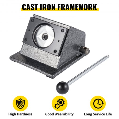 VEVOR Graphic Punch Die Cutter 3"/75mm Round Punch Die Cutter Cast Iron Manual Graphic Punch Press Button Badge Maker 0.05"/1.5mm Cut Thickness Graphic Die Cutter w/ Steel Blade for Card Badge Making