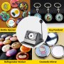 VEVOR Graphic Punch Die Cutter, 3"/75mm Round Punch Die Cutter, Cast Iron Manual Graphic Punch Press Button Badge Maker, 0.05"/1.5mm Cut Thickness Graphic Die Cutter w/Steel Blade for Card Making