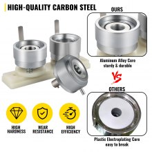 VEVOR Badge Punching Die 1-1/4 inch/32mm Round Punching Die with ABS Slide Button Die Carbon Steel Badge Maker Part Aluminum Alloy Core Compatible with Button Maker Making Machine for DIY Logo Badges