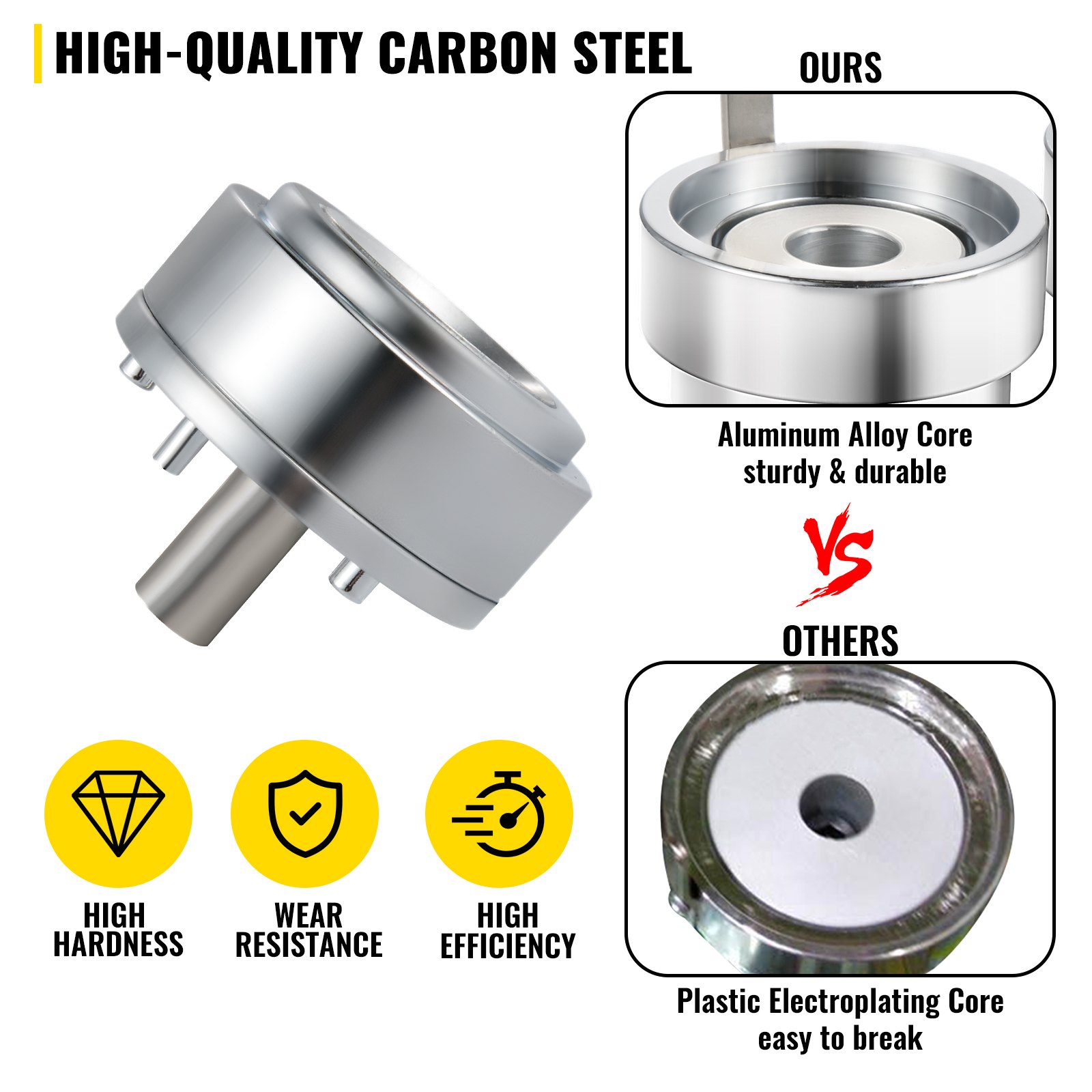 Vevor Badge Punching Press Die1.5"/37mm Round Button Mold For Diy Button Maker