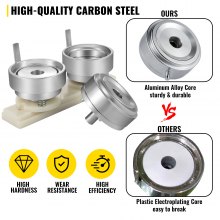 VEVOR Badge Punching Die 2 inch/50mm Round Punching Die with ABS Slide Button Die Carbon Steel Badge Maker Part Aluminum Alloy Core Compatible with Button Maker Making Machine for DIY Logo Badges