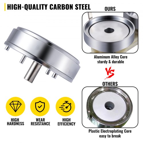 VEVOR Badge Punching Die 3 inch/75mm Round Punching Die with ABS Slide Button Die Carbon Steel Badge Maker Part Aluminum Alloy Core Compatible with Button Maker Making Machine for DIY Logo Badges