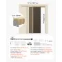 VEVOR Pocket Door Frame Kit 914.4 mm Pocket Door Kit Steel-Wrapped Studs, For Home Doors, Two-Way Soft Close Mechanism, Smooth & Quiet Sliding, Space-Saving Hidden Installation, Adjustable Width