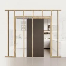 Pocket Door Frame Kit Pocket Door Kit for 24-36 in Wide 80 in High Soft Close