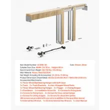 Pocket Door Frame Kit Pocket Door Kit for 24-30 in Wide 80 in High Soft Close