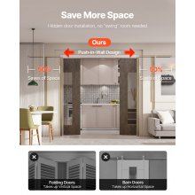 Pocket Door Frame Kit Pocket Door Kit for 48-72 in Wide 80 in High Soft Close
