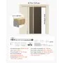 VEVOR Pocket Door Frame Kit 762 mm Pocket Door Kit with Steel Studs, For Home Doors, Two-Way Soft Close Mechanism, Smooth & Quiet Sliding, Space-Saving Hidden Installation, Adjustable Width