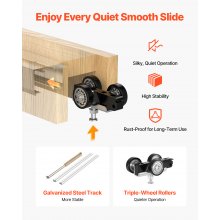 Pocket Door Frame Kit Pocket Door Kit for 24-32 in Wide 80 in High Door Steel