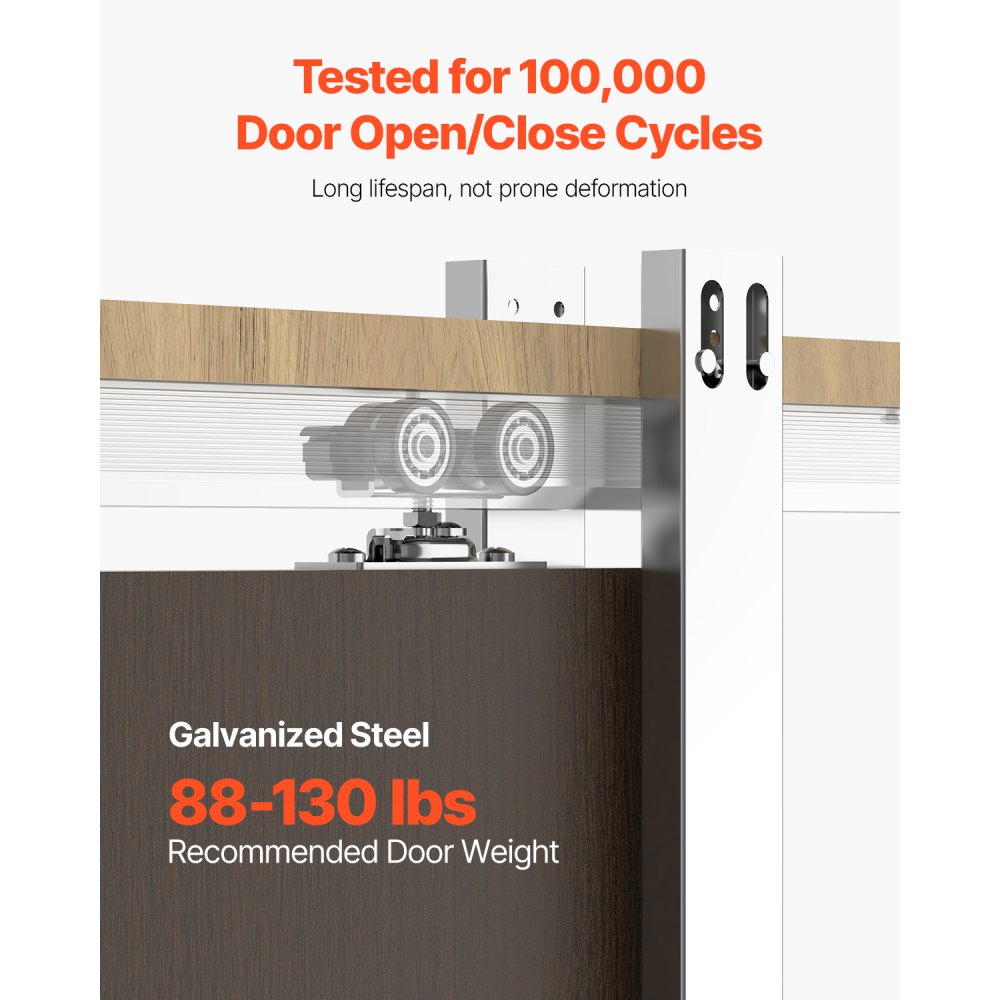 VEVOR Pocket Door Frame Kit, for 610-914mm Wide 2032mm High Door, Pocket Door Kit with Two-Way Soft Close Mechanism, Slide Smoothly Quietly, Easy to Install, Premium Galvanized Steel, for Living Room