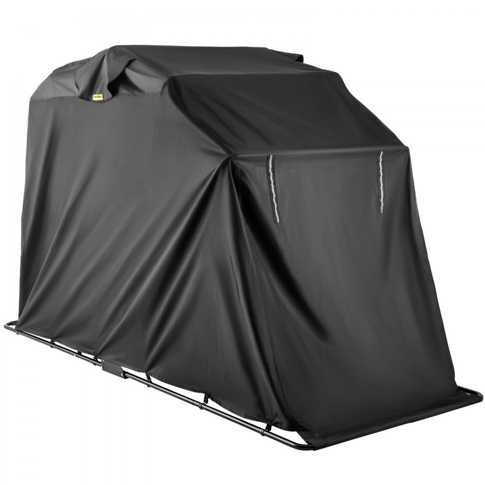 VEVOR Motorcycle Shelter Shed Strong Frame Motorbike Garage Waterproof 106.3\"x 41.3\"x 61\" Motorbike Cover Tent Scooter Shelter 120055 Hoods for Vehicles