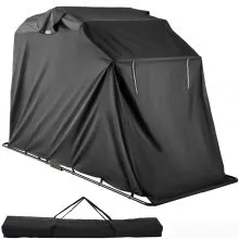 VEVOR Cobertizo de refugio para motocicletas, marco fuerte, garaje para motocicletas, impermeable, 106,3 "x 41,3" x 61 ", cubierta para motocicleta, tienda de campaña, refugio para scooters 120055, capotas para vehículos