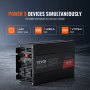 VEVOR Modified Sine Wave Inverter, 1500W, DC 12V to AC 120V Power Inverter with 2 AC Outlets 2 USB Port 1 Type-C Port 6 Spare Fuses, for Small Home Devices like Smartphone Laptop, CE FCC Certified