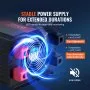 VEVOR Modified Sine Wave Inverter, 5000W, DC 12V to AC 120V Power Inverter with 6 AC Outlets 2 USB Port 1 Type-C Port, LCD Display and Remote Controller for High Load Home Appliances, CE FCC Certified