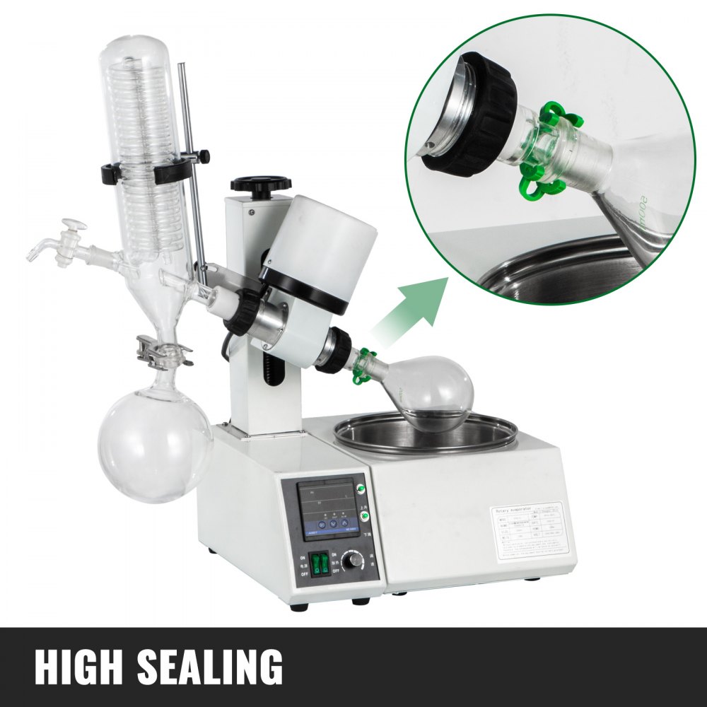2L Rotary Evaporator Rotavapor RE2000E Digital Automatic Lift Borosilicate Glass