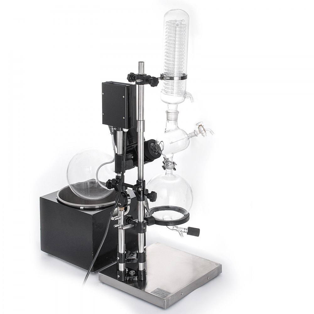 VEVOR RE-501 5L Rotary Evaporator RotoVap Lab Vacuum Evaporation Apparatus Heating Water Bath for Efficient Removal of Solvents