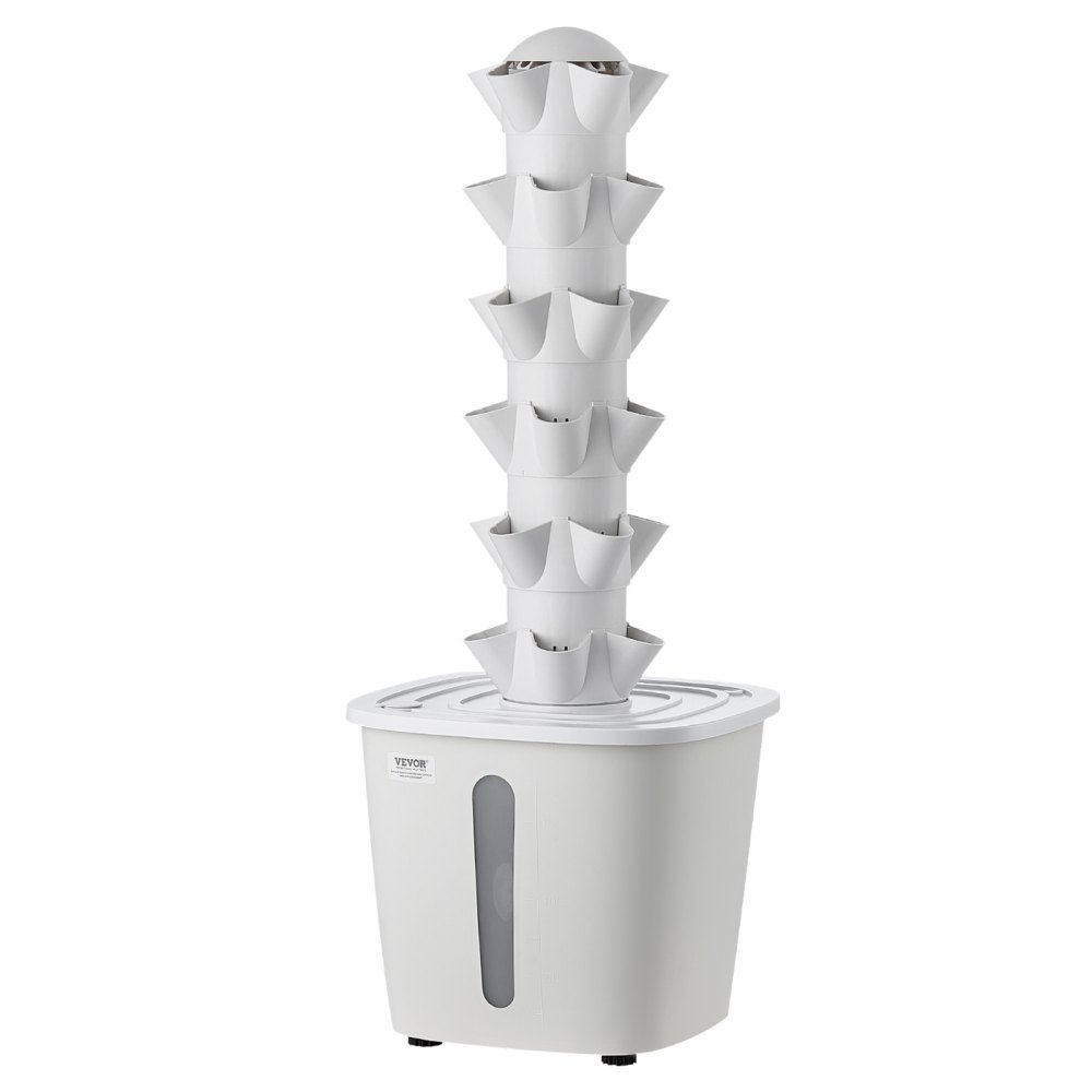 VEVOR Hydroponic Tower, 30 Pods 6 Tiers Hydroponics Growing System Kit with App Control, Vertical Home Garden with 20L Water Tank & Pump, Planter Germination Kit for Indoor Herbs, Fruits, Vegetables