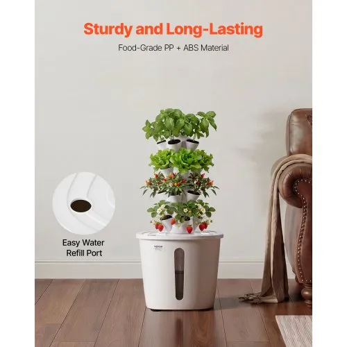 VEVOR Hydroponic Tower, 20 Pods 4 Tiers Hydroponics Growing System Kit,  Vertical Home Hydronic Garden with 20L Water Tank & Pump, Planter Plants  Germination Kit for Indoor Herbs, Fruits, Vegetables | VEVOR US