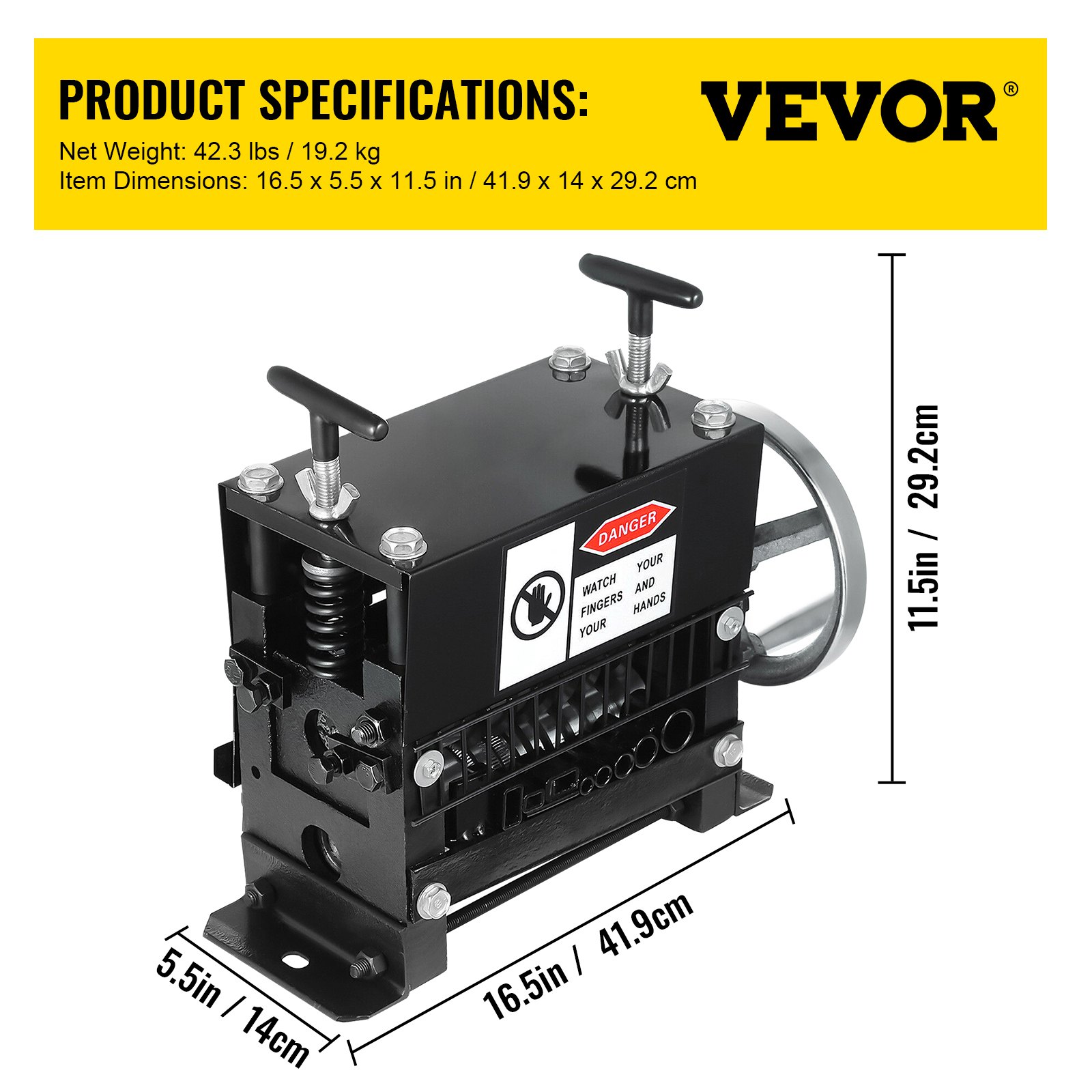VEVOR Wire Stripping Machine Cable Stripper Machine Scrap Metal Recycle Manual Wire Cable Stripping Cutters (8 Holes)