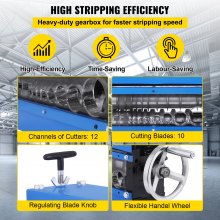 Manual Wire Stripping Machine 40mm 10 Blades Portable Copper Industrial Portable