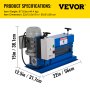 VEVOR Cable Wire Stripping Machine 18 AWG - 1" OD Wire Range, Portable Powered Wire Stripper Machine 11 Channels 10 Blades,Automatic Wire Stripping Tool 75ft/minute,for Recycling Copper Wire
