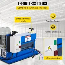 VEVOR Cable Wire Stripping Machine 18 AWG - 1" OD Wire Range, Portable Powered Wire Stripper Machine 11 Channels 10 Blades,Automatic Wire Stripping Tool 75ft/minute,for Recycling Copper Wire