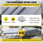 VEVOR Waterproof Boat Cover, 17'-19' Trailerable Boat Cover, Beam Width up to 90" v Hull Cover Heavy Duty 210D Marine Grade Polyester Mooring Cover for Fits V-Hull Boat with 5 Tightening Straps