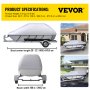 VEVOR Trailerable Boat Cover Pontoon Boat Cover 20-22 ft Long 210D Polyester