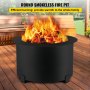 VEVOR Smokeless Fire Pit, Carbon Steel Stove Bonfire, Large 21.5 inch Diameter Wood Burning Fire Pit, Outdoor Stove Bonfire Fire Pit, Portable Smokeless Fire Bowl for Picnic Camping Backyard Black