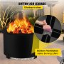 VEVOR Smokeless Fire Pit, Carbon Steel Stove Bonfire, Large 21.5 inch Diameter Wood Burning Fire Pit, Outdoor Stove Bonfire Fire Pit, Portable Smokeless Fire Bowl for Picnic Camping Backyard Black