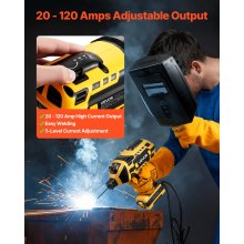 VEVOR Portable Handheld Welding Machine 20-120A with 5-Level Current Adjustment