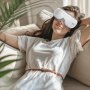 VEVOR Eye Massager with Heat, Heated Eye Massage Mask with 5 Modes and Bluetooth Music, 180° Foldable Eye Care Massager for Migraines, Eye Strain, Dark Circles, Ideal Gift for Mom/Dad, White