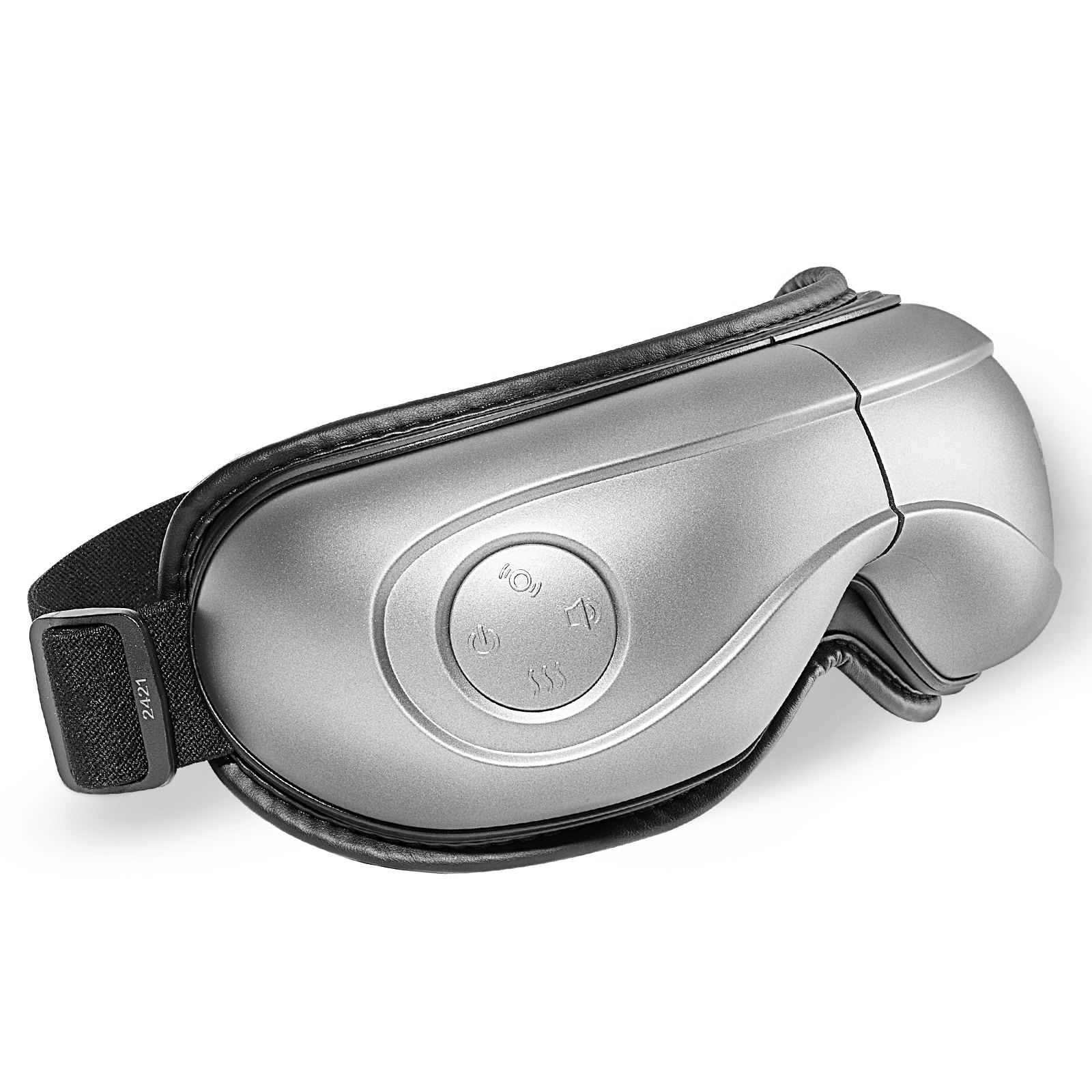 VEVOR Eye Massager with Heat, Heated Eye Massage Mask with 5 Modes and Bluetooth Music, 180° Foldable Eye Care Massager for Migraines, Eye Strain, Dark Circles, Ideal Gift for Mom/Dad, Gray