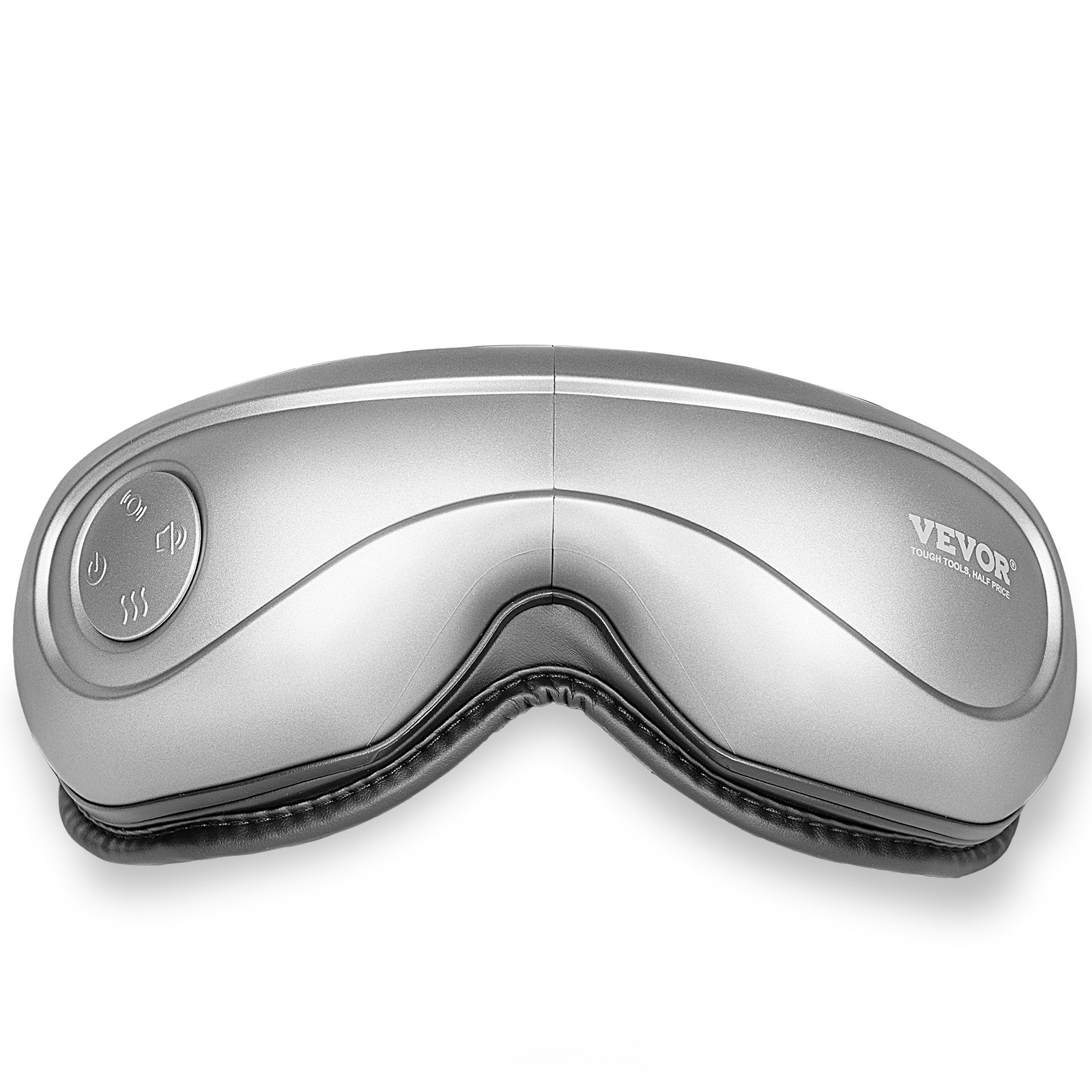 VEVOR Eye Massager with Heat, Heated Eye Massage Mask with 5 Modes and Bluetooth Music, 180° Foldable Eye Care Massager for Migraines, Eye Strain, Dark Circles, Ideal Gift for Mom/Dad, Gray