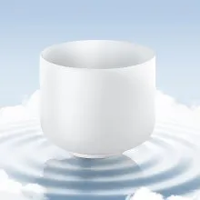 Crystal Singing Bowl 8-inch F Note Heart Chakra Singing Bowl with Carrying Bag