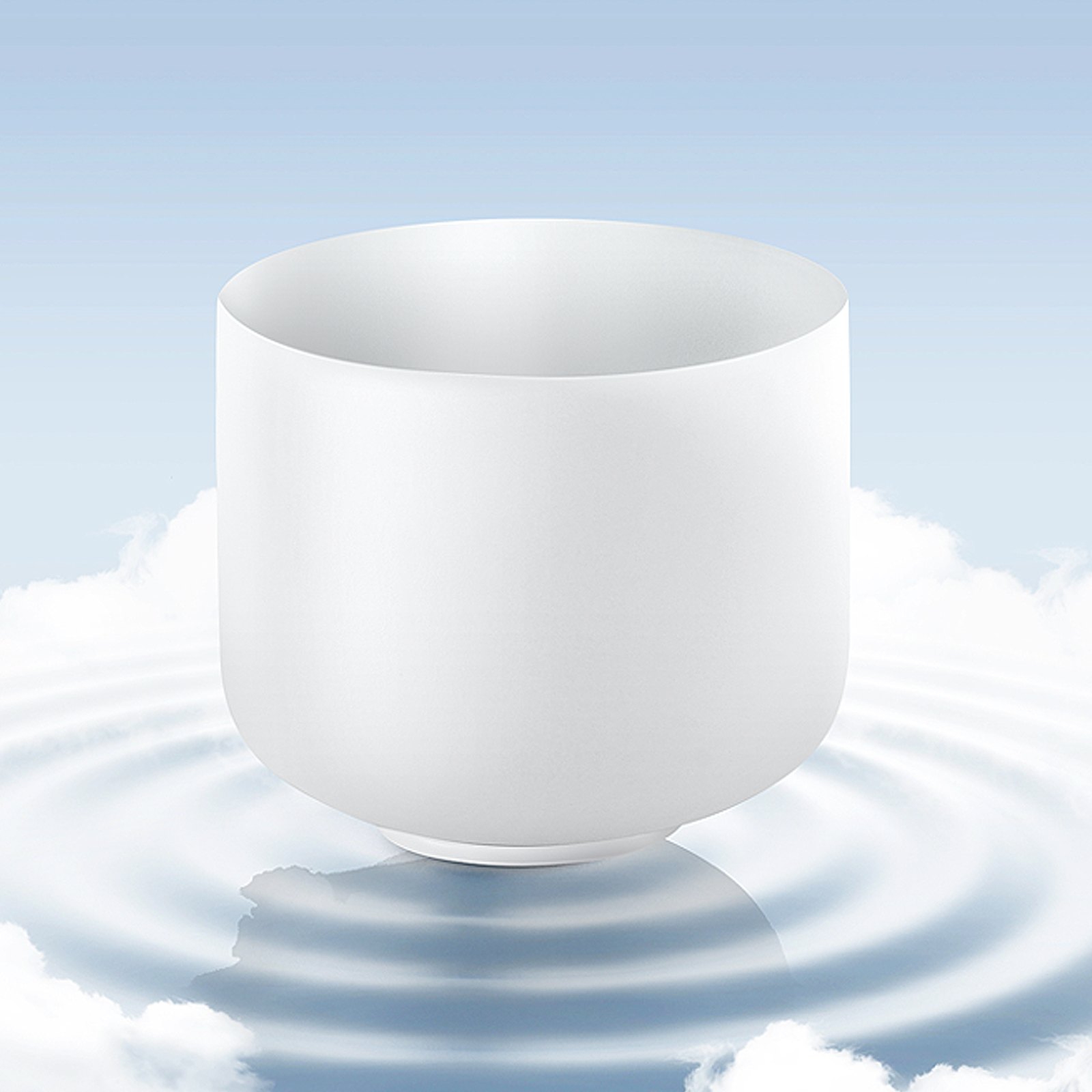 VEVOR Crystal Singing Bowl, 8-inch F Note Heart Chakra Singing Bowl, Portable Frosted Quartz Singing Bowl with Rubber Mallet, O-Ring and 8" Carrying Bag, Perfect for Meditation Yoga Sound Healing Bath