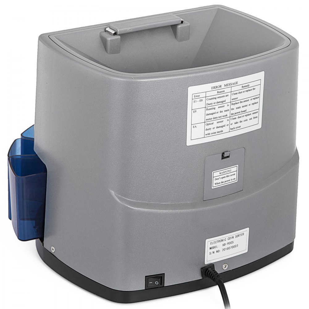 VEVOR Coin Counter 270 Coins/Min Coin Sorter LCD Display Screen Coin Counter Machine US Automatic Coin Counter Displays Total Value(270 Coins/Min,LCD)