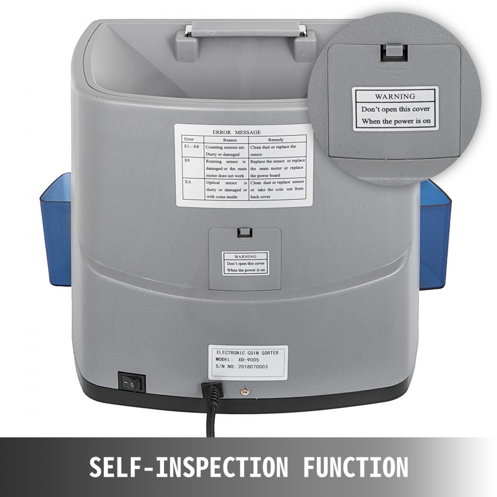 VEVOR Coin Counter 270 Coins/Min Coin Sorter LCD Display Screen Coin Counter Machine US Automatic Coin Counter Displays Total Value(270 Coins/Min,LCD)
