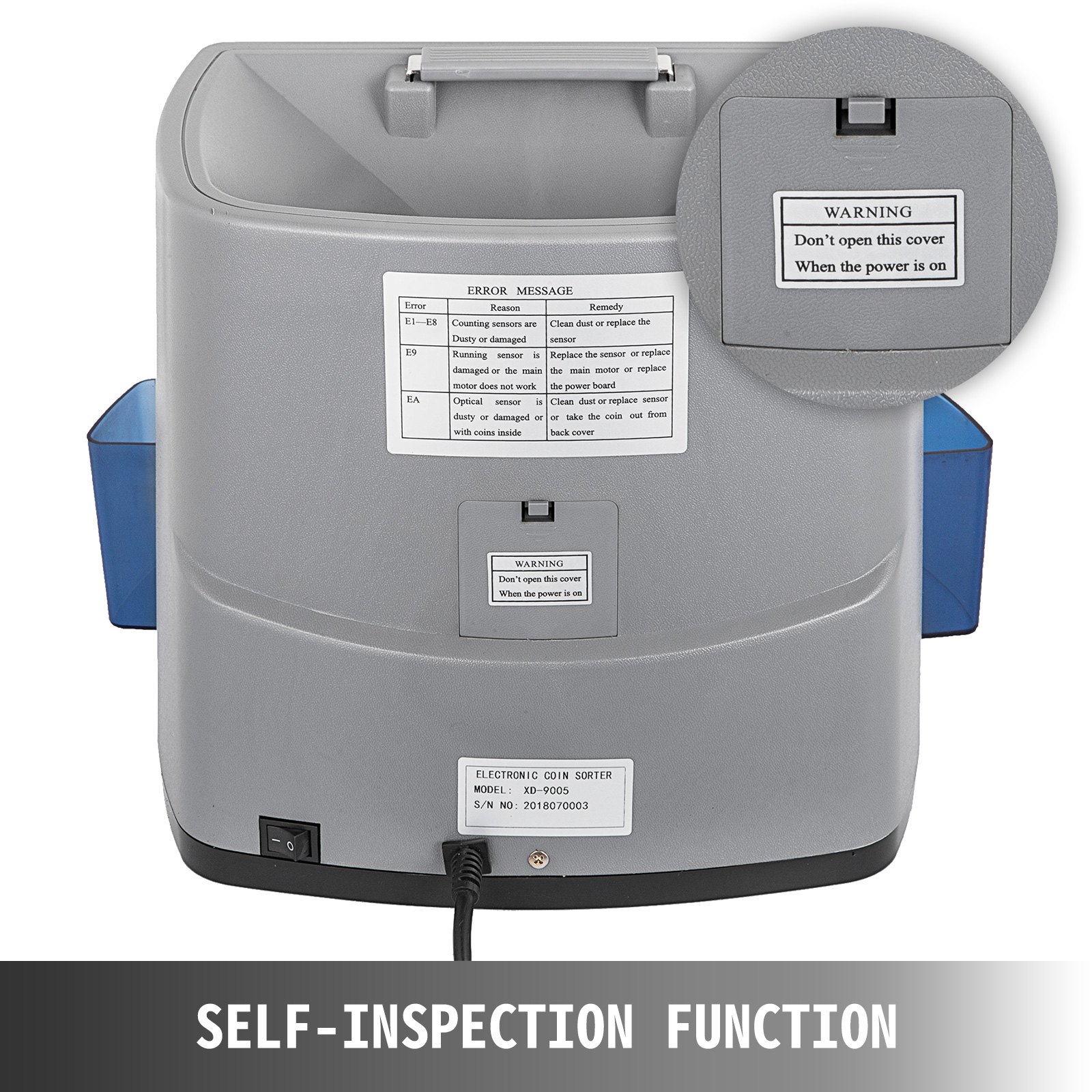 VEVOR Coin Counter 270 Coins/Min Coin Sorter LCD Display Screen Coin Counter Machine US Automatic Coin Counter Displays Total Value(270 Coins/Min,LCD)