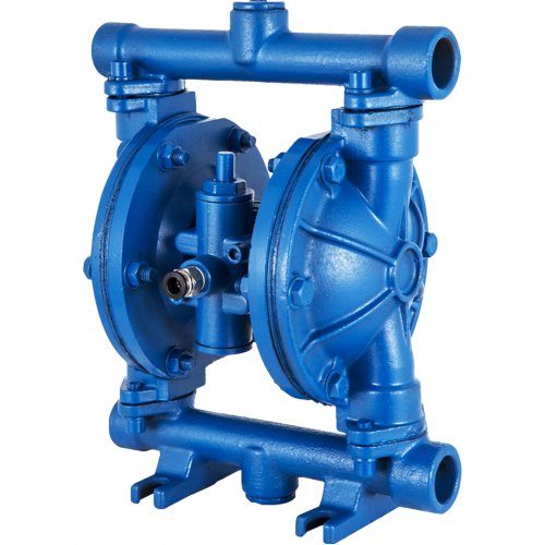VEVOR Air-Operated Double Diaphragm Pump, 1/2" Inlet & Outlet, Cast Iron Body, 8.8 GPM & Max 120PSI, Nitrile Diaphragm Pneumatic Transfer Pump for Petroleum, Diesel, Oil & Low Viscosity Fluids
