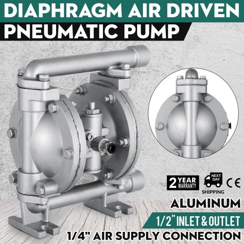 Air Driven Pneumatic Diaphragm Pump Aluminium Diesel Oils Petrol Methanol 45LPM