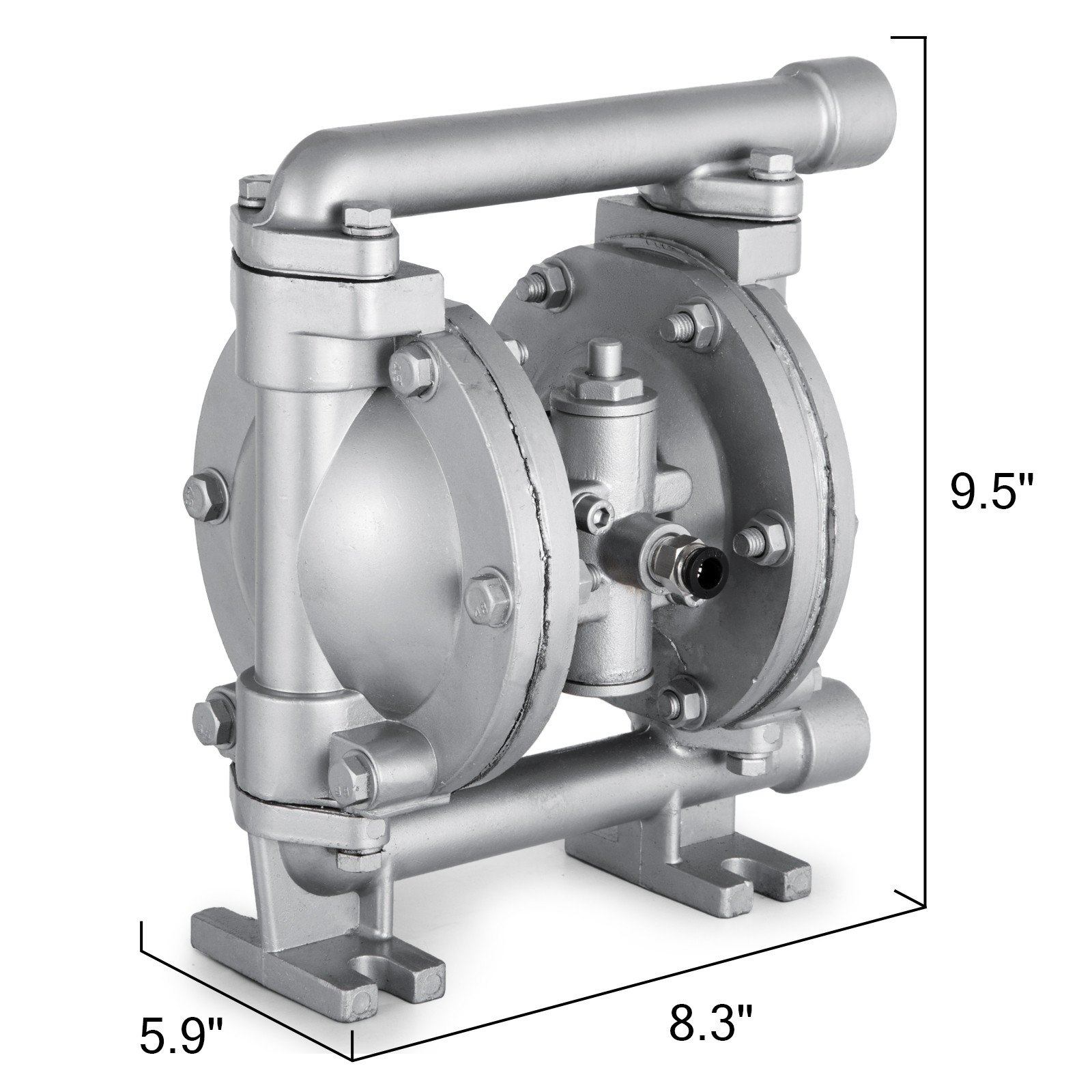 Air Driven Pneumatic Diaphragm Pump Aluminium Diesel Oils Petrol Methanol 45LPM