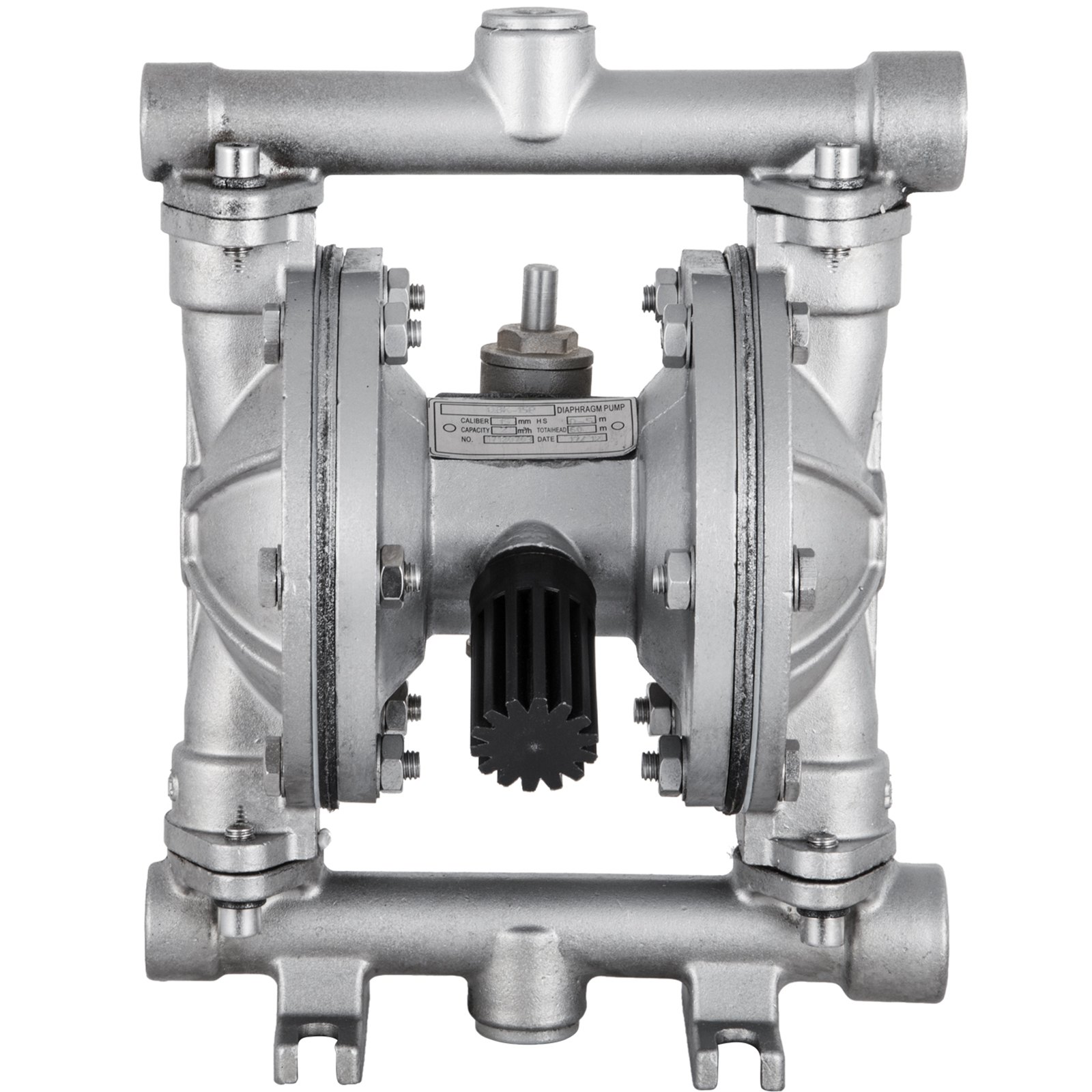 Vzduchem ovládané dvojité membránové čerpadlo VEVOR, 1/2 in vstup a výstup, tělo z nerezové oceli, 3 GPM & Max 90PSI, PTFE membránové pneumatické čerpadlo pro ropu, naftu, olej a kapaliny s nízkou viskozitou